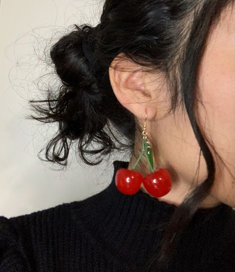 Aesthetic Jewellery, Cherry Earrings, Cherry, Drop Earrings, Beauty