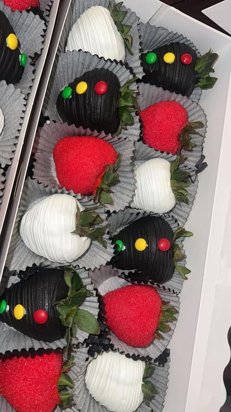 Race Car Strawberries, Race Car Chocolate Covered Strawberries, Race Car Treat Table, Fast One Birthday Food Ideas, Fast One Dessert Table, Talladega Nights First Birthday Party, Talladega Nights 1st Birthday Party, Nascar Themed Birthday Party, Race Car Cake Pops