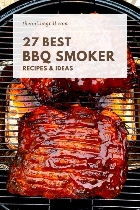 Check out these best smoker recipes to break out at your next barbecue. From best smoker side recipes, smoked pork, smoked beef, smoked ribs, and more! Smoker Meat Recipes, Smoker Cooking Recipes, Smoker Grill Recipes, Bbq Smoker Recipes, Pellet Smoker Recipes, Best Smoker, Smoked Turkey Recipes, Smoker Cooking, Pellet Grill Recipes