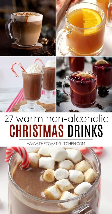 Christmas Drinks Nonalcoholic Crockpot, Christmas Hot Beverage Bar, Christmas Morning Beverages, Christmas Morning Drinks Non Alcoholic, Hot Drinks For Winter Non Alcoholic, Mulled Cider Nonalcoholic, Hot Non Alcoholic Drinks, Christmas Hot Beverages, Alcohol Free Holiday Drinks