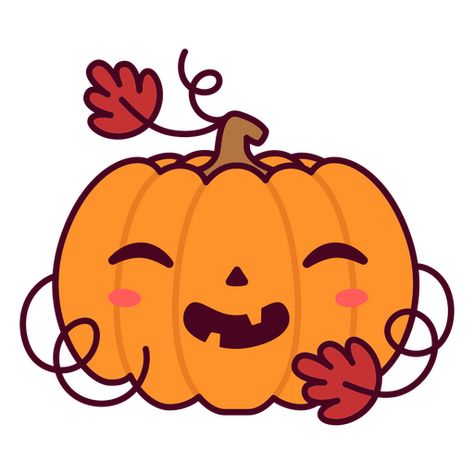 Kawaii, Pumpkin Drawing Art, Smiling Pumpkin, Cartoon Pumpkin, Pumpkin Drawing, Halloween Fonts, Funny Ghost, Pumpkin Png, Kawaii Halloween