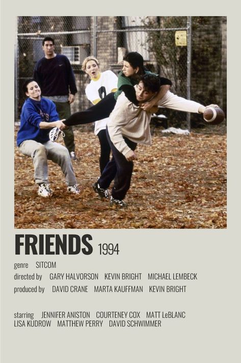 Minimalistic Polaroid Poster, Friends Sitcom, Film Polaroid, Friends (tv Series), Movie Card, David Schwimmer, Friends Poster, Most Paused Movie Scenes, Friends Tv Series