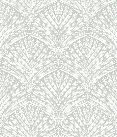 Beachcomber Wallpaper in Green/White from the Mediterranean Collection by York Wallcoverings Nuetral Coastal Wallpaper, Cockle Shells, Blue And White Wallpaper, Sandberg Wallpaper, Sand And Sea, Strip Pattern, York Wallpaper, York Wallcoverings, Bathroom Wallpaper