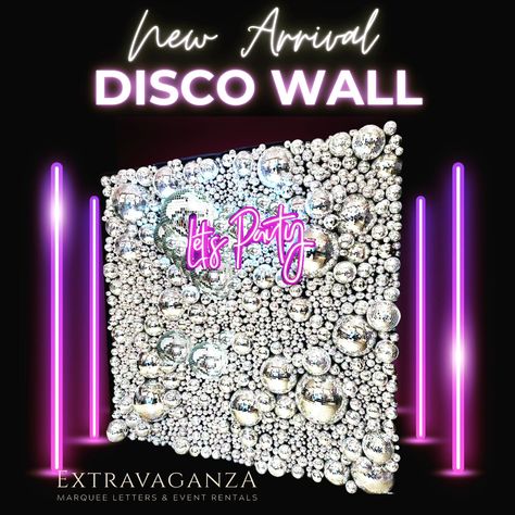 Disco fever hits Instagram with the hottest new party trend! ✨ Introducing the ✨Disco Ball Wall✨ - the guaranteed photo op that makes EVERY event legendary! 🪩 Here's why it's the perfect party essential: Hundreds of dazzling disco balls: Creates an unforgettable light show that captures epic moments. Stand out from the crowd: Super unique and guaranteed to be the star of the night (besides you, of course ). Customize it! Add a personalized touch with a neon sign or message (available for... Neon Disco Party, Photo Op Backdrop, Night Pool Party, Epic Moments, Boogie Nights, Disco Fever, Party Trends, Event Backdrop, Neon Nights