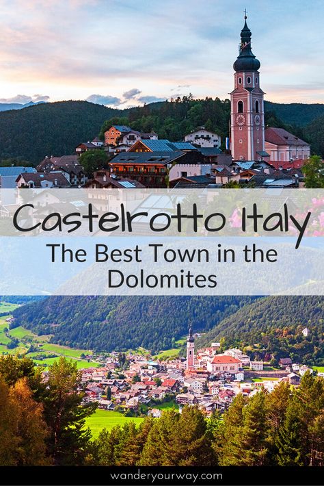 Castelrotto, also known as Kastelruth, is the best town in the Dolomites of Italy. This town in Alto Adige, Italy is charming. Be sure to put Castelrotto, Italy on your list for your travel to Sudtirol and the Dolomites. #dolomites #castelrotto #kastelruth #italy #sudtirol #travelphotography Dolomites Itinerary, Alps Skiing, Dolomites Italy, Italy Itinerary, The Dolomites, City Vacation, Italy Trip, Italy Travel Tips, Travel Italy