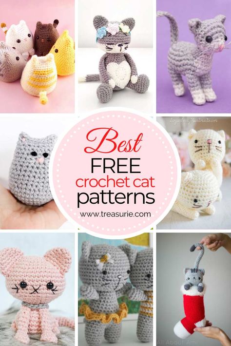 Crochet Cat Patterns, Gato Crochet, Kat Haken, Crochet Cat Toys, Cat Patterns, Crochet Toys Free, Crochet Cat Pattern, Crochet Animals Free Patterns, Crochet Amigurumi Free Patterns