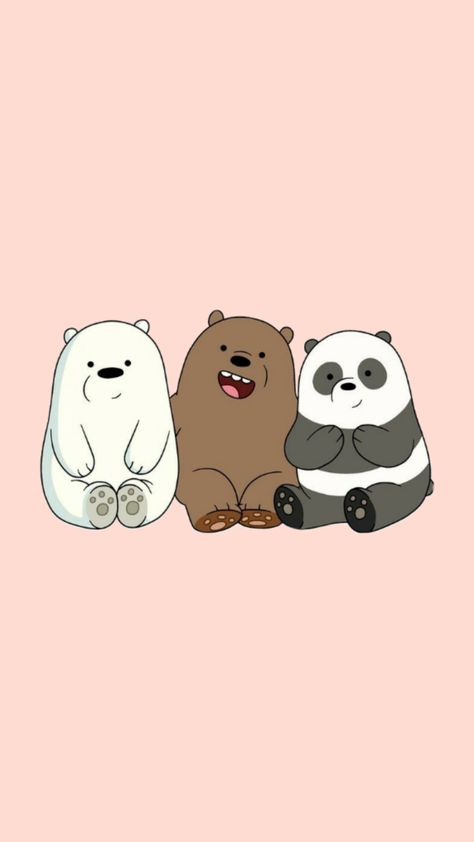 Pink We Bare Bears Wallpaper, Bear Cute Wallpaper, Kaktus Dan Sukulen, Iphone Dynamic Wallpaper, We Bare Bears Wallpapers, Cute Funny Pics, Bear Cute, Awesome Wallpapers, Iphone Wallpaper Kawaii