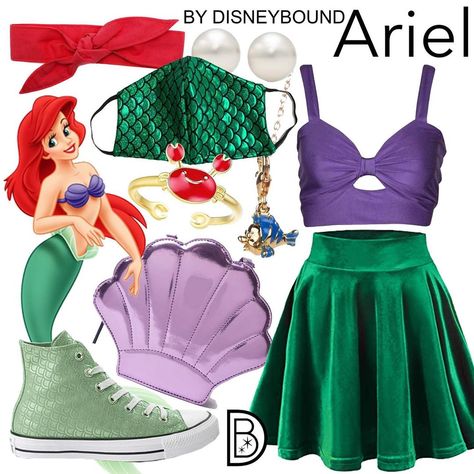 8,110 Likes, 51 Comments - DisneyBound (@thedisneybound) on Instagram: “The human world is a mess. Life under the sea is better than anything they got up there! (actual…” Disney Prom, Little Mermaid Outfit, Disney Princess Outfits, Closet Cosplay, Disney Themed Outfits, Cute Disney Outfits, Everyday Cosplay, Ariel Disney, Fun Outfits