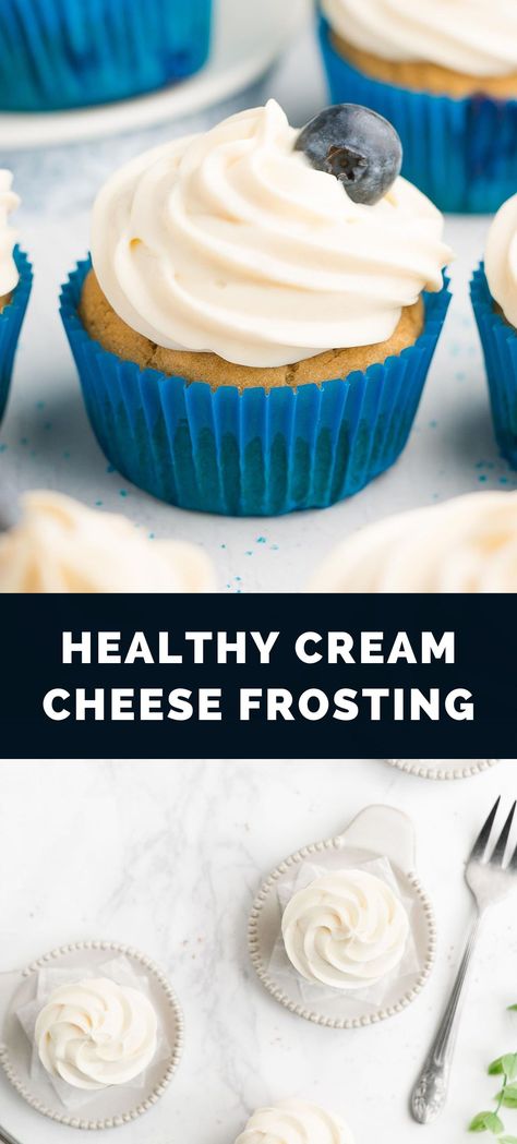 Clean Cream Cheese Frosting, Clean Eating Birthday Cake, Smash Cake Cream Cheese Frosting, Healthy Decoration Ideas, Ww Cream Cheese Frosting, Healthy Cream Cheese Frosting Recipe, Low Cal Cream Cheese Frosting, Cream Cheese Yogurt Frosting, Sugarfree Frosting Cream Cheeses