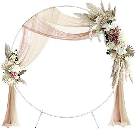 Wedding Arch Metal, Circle Balloon Arch, Balloon Arch Frame, White Wedding Arch, Diy Wedding Arch, Arch Frame, Metal Wedding Arch, Wedding Hoop, Round Backdrop