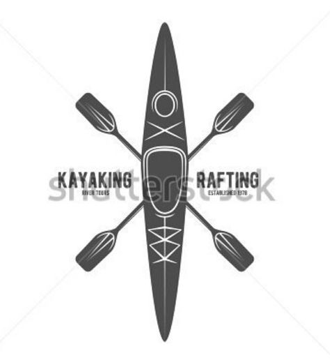 kayak graphic idea Kayak Tattoo, Tattoo Ideas Beautiful, Kayak Art, Camp Logo, Babymoon Photos, Canoe Camping, Doodle Lettering, Canoeing, Cross Tattoo