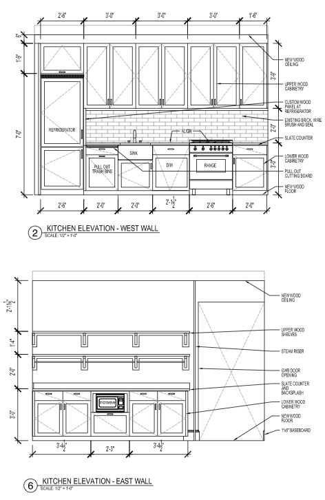 One Wall Kitchen Design Layout, Kitchen Elevation Drawing, Kitchen Cabinet Design Layout, Galley Kitchen Design Layout, Kitchen Design Details, Interior Elevation, Kitchen Elevation, Kitchen Cabinets Elevation, Layout Kitchen