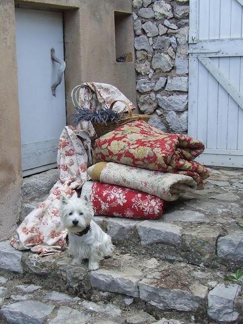 French Country Quilt, Sharon Santoni, French Quilt, My French Country Home, French Country Home, Linen Cupboard, French Country Design, Country Quilts, French Fabric