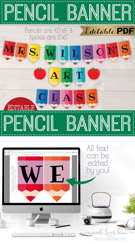 Welcome Banner Printable, Teacher Decorations, Rainbow Theme Classroom, Teacher Cricut, Classroom Bunting, Back To School Decor, Classroom Banner, Rainbow Classroom, Art Classroom Decor