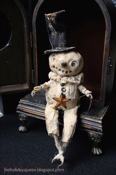 Folk Art Doll Patterns, Creepy Folk Art, Primitive Decor Ideas, Primitive Snowman, Halloween Folk Art, Samhain Halloween, Halloween Figures, Primitive Halloween, Happy Soul