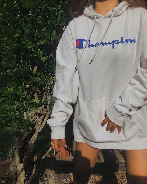 Pajama Mirror Selfie, Boyfriend Hoodie, Champion Logo, Champion Reverse Weave, Sporty Look, Hoodies For Sale, Look On, Hoodie Fashion, Everyday Life