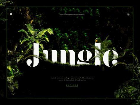 Hi everyone, check out my new concept design. It’ll be a series of screens dedicated to nature. The topic of the first screen is ‘Jungle’ where my aim is to show volume and depth, that’s why I’ve d... Inspiring Instagram Accounts, Floral Website, Dark Jungle, Facebook Design, Business Website Design, Museum Poster, Website Design Layout, Welcome To The Jungle, Web Layout Design