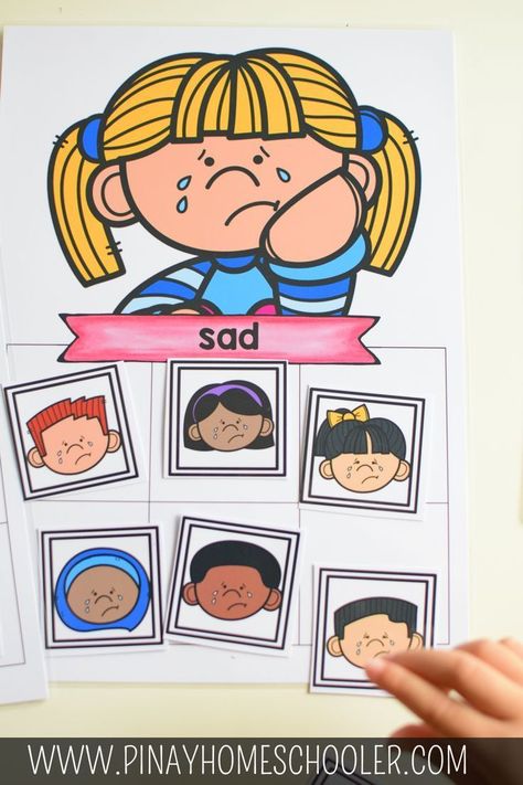 kids emotions and faces sorting/matching #printables #preschool #kindergarten #backtoschool Printable Emotions Faces, Prek Emotions, Emotions Kindergarten, Preschool Feelings, Preschool Emotions, Emotion Activities, Feelings Preschool, Back To School Preschool, Printables Preschool