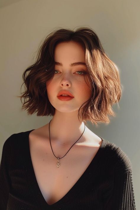 Short Hair Cuts For Teenage Girls Ideas, Short Messy Hair With Bangs, Short Hair Styles Color Ideas, Short Hair Cuts For Women Round Shape, Haircut For Short Hair For Women, Short Bob Highlights, Trendy Haircuts For Short Hair, Short Hair For Summer, Short Summer Hairstyles