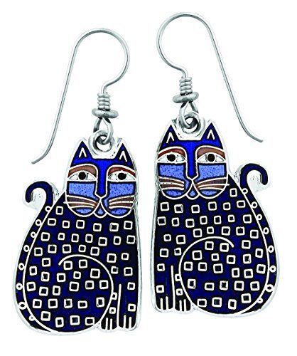 LAUREL BURCH Indigo Kittens cloisonné drop earrings in silver from Studio Totemic™ Laurel Burch Art, Laurel Burch Cats, Cat Artwork, Animal Brooch, Doodle Designs, Laurel Burch, Cat Brooch, Cat Jewelry, Cat Earrings