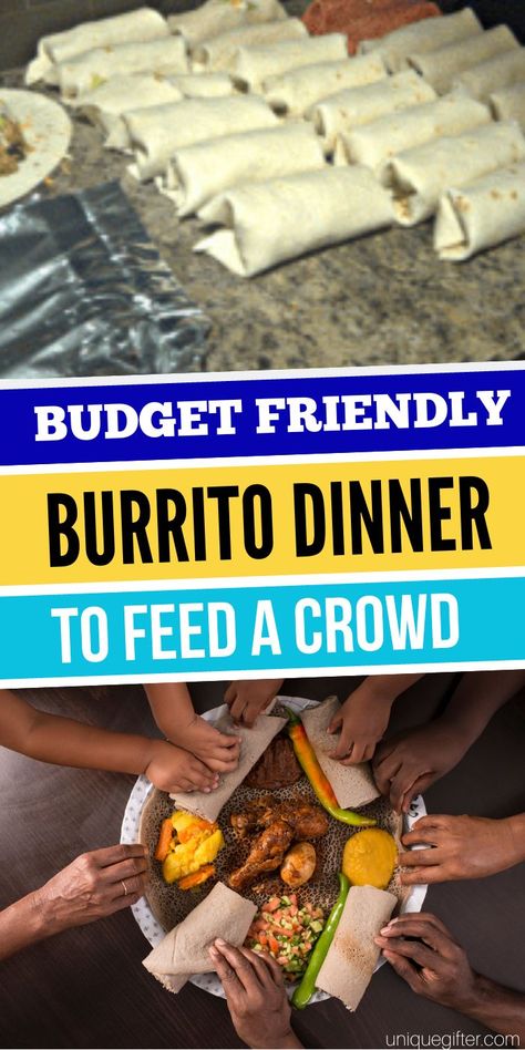 Making a meal of burritos can be a very affordable dinner solution for any crowd! Use this list to help you stay on budget. Burritos For A Crowd, Dinner For A Crowd, Team Meal, Team Dinner, Latin Recipes, Mexican Meals, Best Mexican Recipes, Burritos Recipe, Mom Ideas