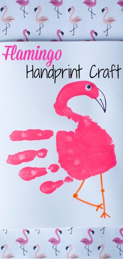 Flamingo Handprint, Zoo Crafts, Zoo Animal Crafts, Flamingo Craft, Nursery Crafts, Pink Popcorn, Baby Art Projects, Footprint Crafts, Pink Crafts