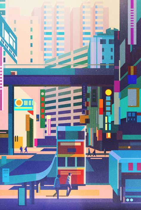 ArtStation - Visual Development for Studio Triggers BNA Anime House, Free Wallpaper Backgrounds, Animation Illustration, Building Illustration, Galaxy Painting, City Illustration, Illustration Digital, Visual Development, City Design