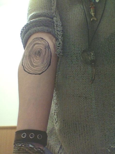 Tree Ring Tattoo, Circle Tattoo Design, John Bauer, Circle Tattoos, Circle Tattoo, Handpoke Tattoo, Tree Ring, Ring Tattoos, Alphonse Mucha