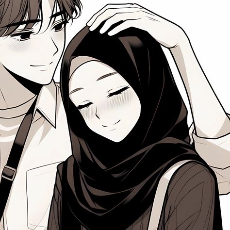 Islamic Matching Pfp, Cpl Pfp, Pp Couple, Ariana Grande Songs, Violet Evergarden Anime, Duos Icons, Cute Couple Dp, Anime Muslim, Romance Art