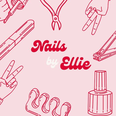 Editable Logo Nail Artist Logo Retro Logo Customised Logo - Etsy #clothing #freehand #logoflip #logoinspirations #brandingtips Logo For Nail Artist, Manicure Logo Design, Nail Polish Graphic Design, Nail Brand Design, Nail Business Branding, Nails By Logo, Nail Branding Design, Logo Nail Designs, Nail Graphic Design