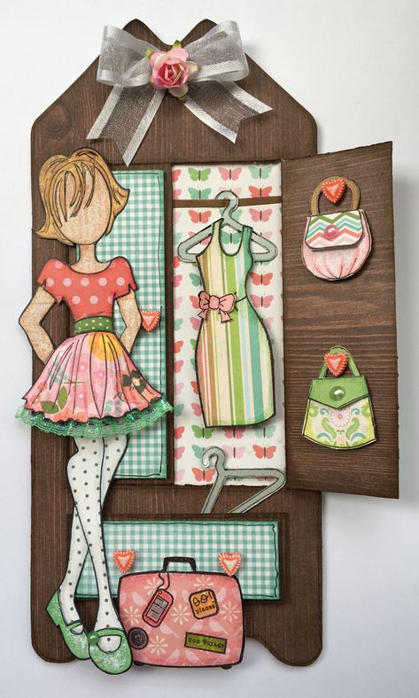 Prima Paper Dolls, Prima Doll Stamps, Paper Doll Craft, Julie Nutting, Tag Ideas, Brand Accessories, 3d Cards, Vintage Paper Dolls, Handmade Tags