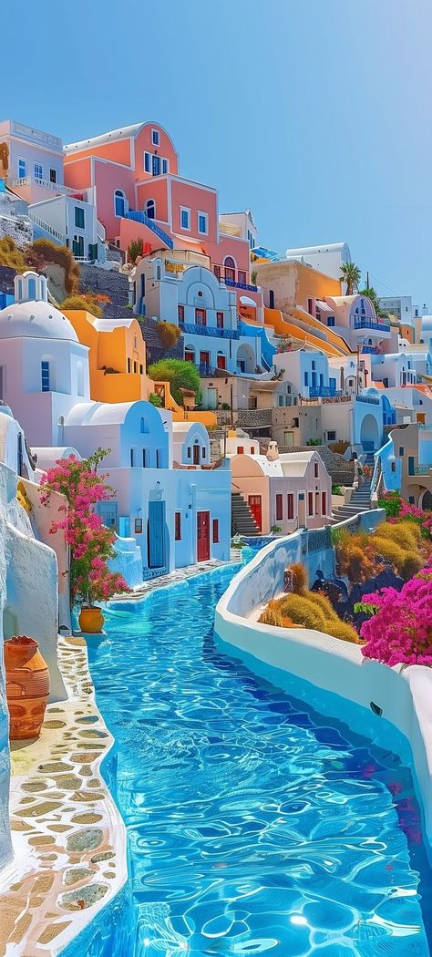 Beautiful Places Images, Santorini Greece Aesthetic, Greece Wallpaper, Beautiful Vacation Spots, Top Places To Travel, Iphone Wallpaper Landscape, Dream Vacations Destinations, Pretty Landscapes, Beautiful Images Nature