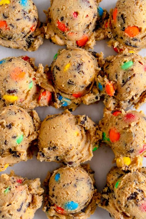 These Small Batch m&m cookies are soft and chewy, and filled with m&m candy. The recipe comes together quickly and requires no chill time. This m&m cookie recipe uses melted butter and has an egg yolk chocolate chip cookie base for a perfectly chewy cookie!