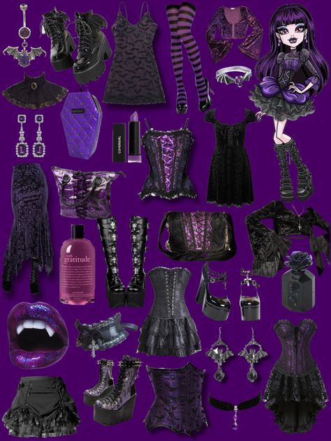 Elissabat Costume Ideas, Monster High Cosplay Elissabat, Ellisabat Halloween Costume, Monster High Clothes Outfits, Monster High Twyla Outfit, Elissabat Halloween Costume, Purple Halloween Costume Ideas, Elissabat Monster High Costume, Monster High Elissabat Aesthetic