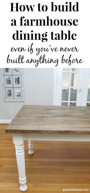 Farmhouse Kitchen Table Diy, Build Table, Rehab Furniture, Build A Farmhouse, Farmhouse Table Legs, Diy Farmhouse Ideas, Diy Farmhouse Decoration, Diy Dining Room Table, Cocina Diy