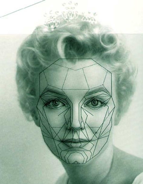 The following is the Stephen Marquardt Phi (Golden ratio) mask, which helps to show the proportions and symmetry of the human face. Facial Planes, Beauty Science, Desen Realist, 얼굴 그리기, 인물 드로잉, Golden Ratio, 수채화 그림, Arte Pop, Portrait Drawing