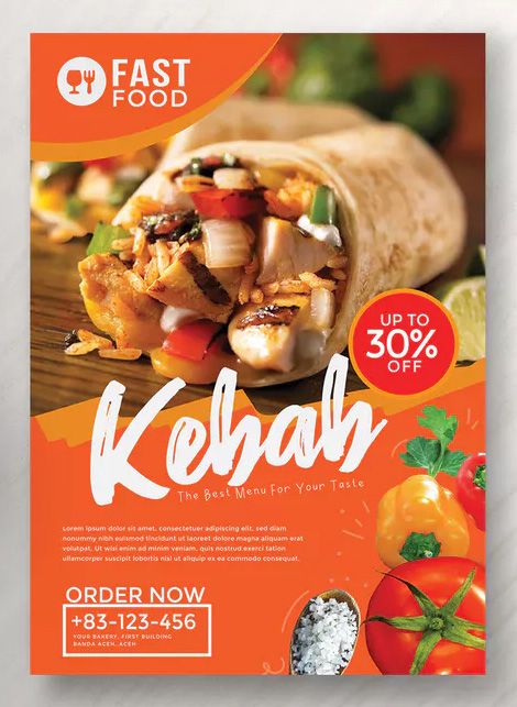 Flyer Design Inspiration Layout, Food Flyer Design, Menu Vintage, Brochure Food, Food Flyer, Flyers Design, Food Template, Banner Design Inspiration, Restaurant Flyer