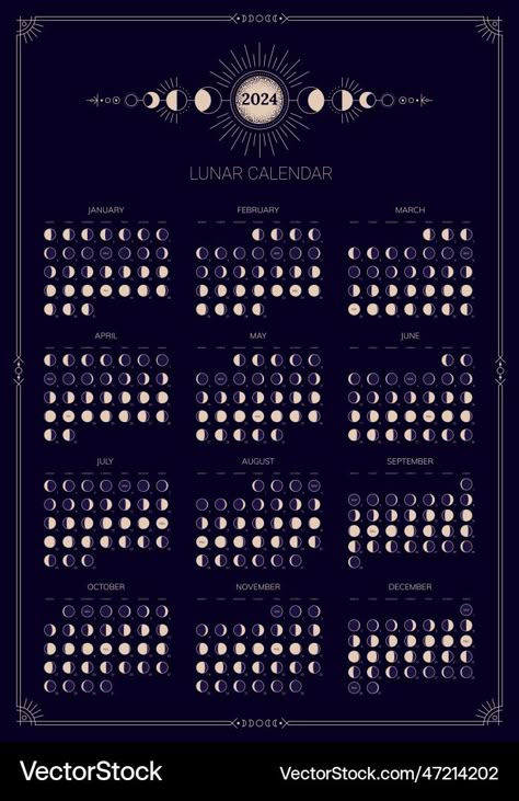 Moon Cycle 2024, Moon Calendar 2024, Witch Calendar, Full Moon Calendar, Astrological Calendar, Witch Recipes, Astrology Calendar, Moon Phase Calendar, Witch Stuff