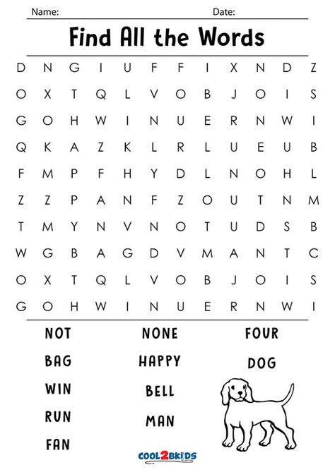 Sight Word Crossword Puzzles, 1st Grade Spelling Worksheets, 2nd Grade Fun Activities Free Printable, Word Search For 2nd Grade, Word Search Grade 2, 1st Grade Word Search, Second Grade Word Search, Word Search For Grade 1, 1st Grade Worksheets Free Printables Fun