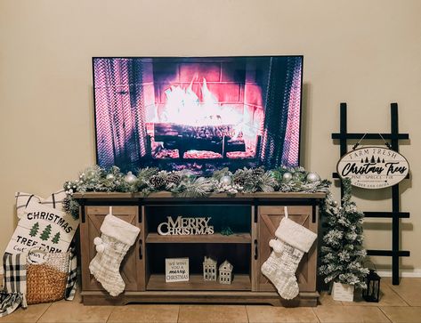 Christmas garland on stairs