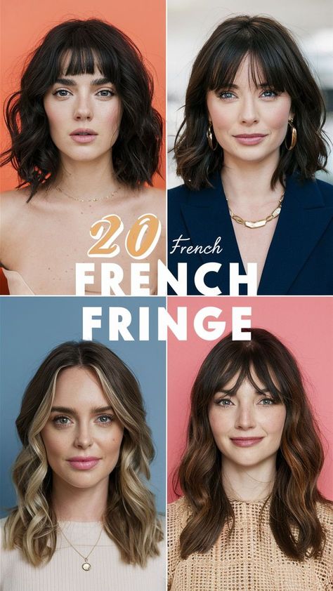 French fringe bangs are a stylish way to update your hairstyle. They suit curly hair, short bobs, and long hair with layers. Ideal for red or blonde hair, they frame the face beautifully, whether round or oval. Inspired by Jane Birkin, these bangs are also a great choice for men looking for a modern twist.