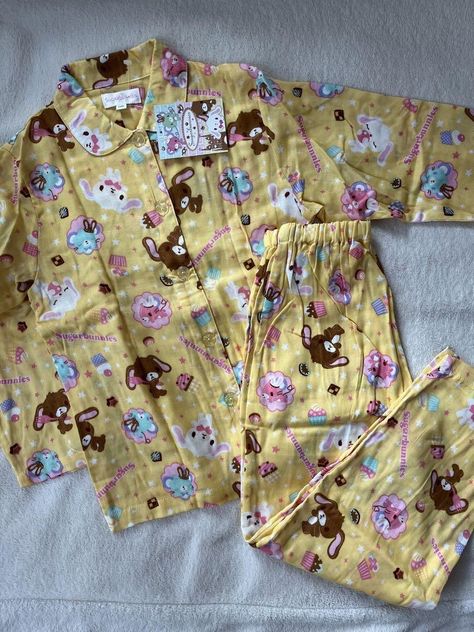 Kidcore Pajamas, Sanrio Clothes, Pajamas Aesthetic, Cute Pajama, Hat Aesthetic, Pajama Day, Cute Pajama Sets, Pajama Outfits, Cute Pajamas