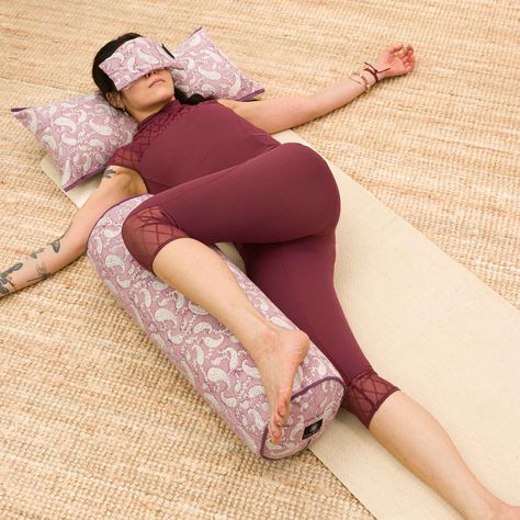 Yoga Pillow Poses, Restorative Yoga Poses Bolster, Lymph Health, Supine Twist, Restorative Yin Yoga, Yoga Meditation Poses, Somatic Healing, Yoga Education, Yin Yoga Sequence