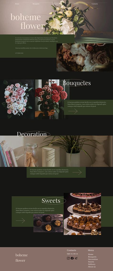 Flower Shop Catalogue Design, Flower Portfolio Design, Florist Catalogue Design, Flower Shop Graphic Design, Florist Website Design, Florist Portfolio, Flower Shop Website, Flower Website, Flower Portfolio