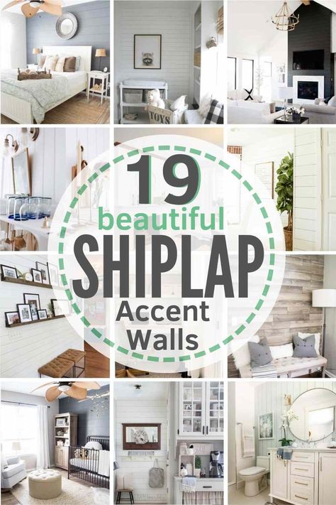 Bedroom With Shiplap Ceiling, Ship Lapped Ceiling, Shiplap Wall Entryway, Shiplap And Wallpaper, Painted Shiplap Walls, Shiplap Accent Walls, Farmhouse Accent Wall, Wall Shiplap, Shiplap Living Room