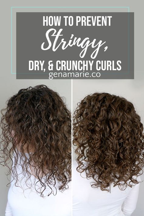 How to Prevent Stringy, Dry, Crunchy Curls ft. Curlsmith - Gena Marie Stringy Curls, Naturally Curly Hair, Natural Curls Hairstyles, Curly Girl Method, Defined Curls, Curly Hair Routine, Curly Hair Care, Curly Hair Tips, Hair Routines