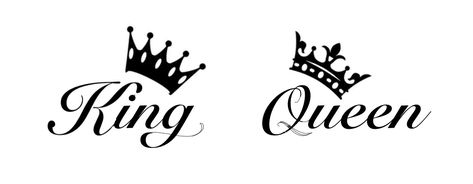 Queen Word Tattoo, King Crown Drawing, Money Design Art, King Crown Tattoo, Fancy Cursive Fonts, King And Queen Pictures, King Queen Tattoo, Queen Crown Tattoo, Half Sleeve Tattoo Stencils