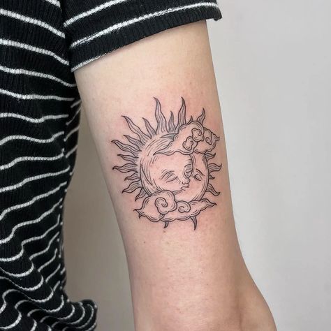 Inner Calf Tattoo, Women Calves Tattoo, Sun And Moon Tattoo Ideas, Moon Tattoo Ideas, Sun And Moon Tattoo, Inner Forearm Tattoo, Big Moon, Tattoo Ideas For Men, White Highlights