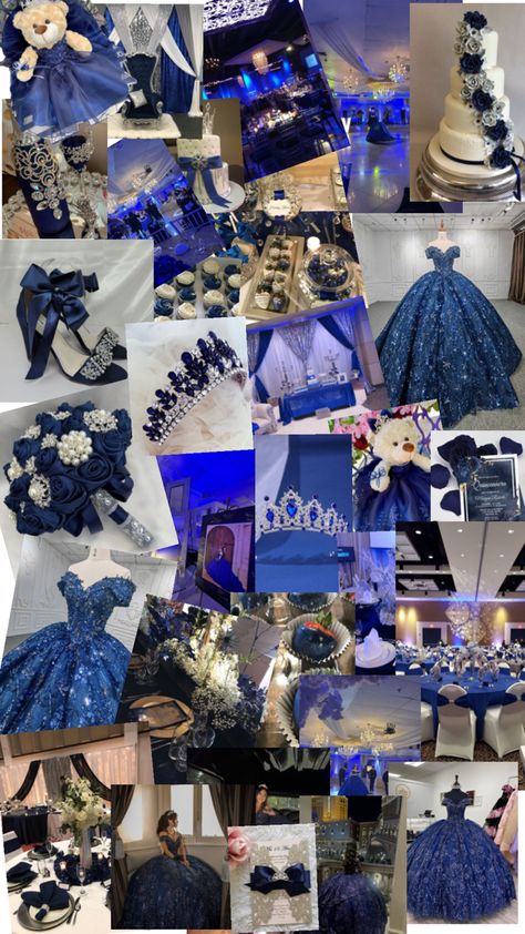 Royal Blue Quince Theme, Royal Blue Quinceanera Theme, Blue Quinceanera Ideas, Quince Theme Ideas, Blue Quinceanera Theme, Cinderella Quinceanera Themes, Royal Blue Quince, Royal Blue Quinceanera, Blue Sweet 16