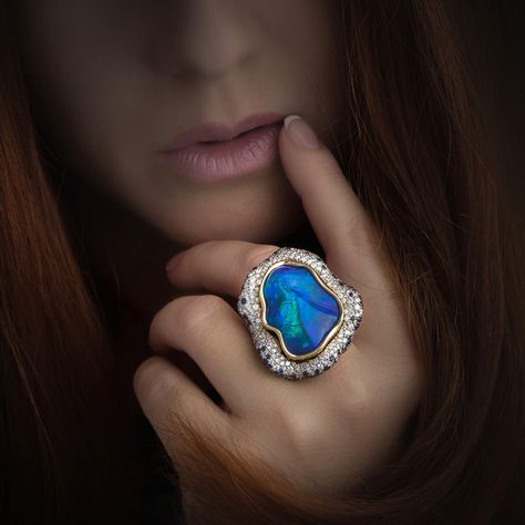 "Mysterious Island" Mysterious Island, Australian Opal Jewelry, White Opal Ring, Modern Ring, Fashion Business, Opal Ring, Lovely Jewellery, Opal Jewelry, Schmuck Design